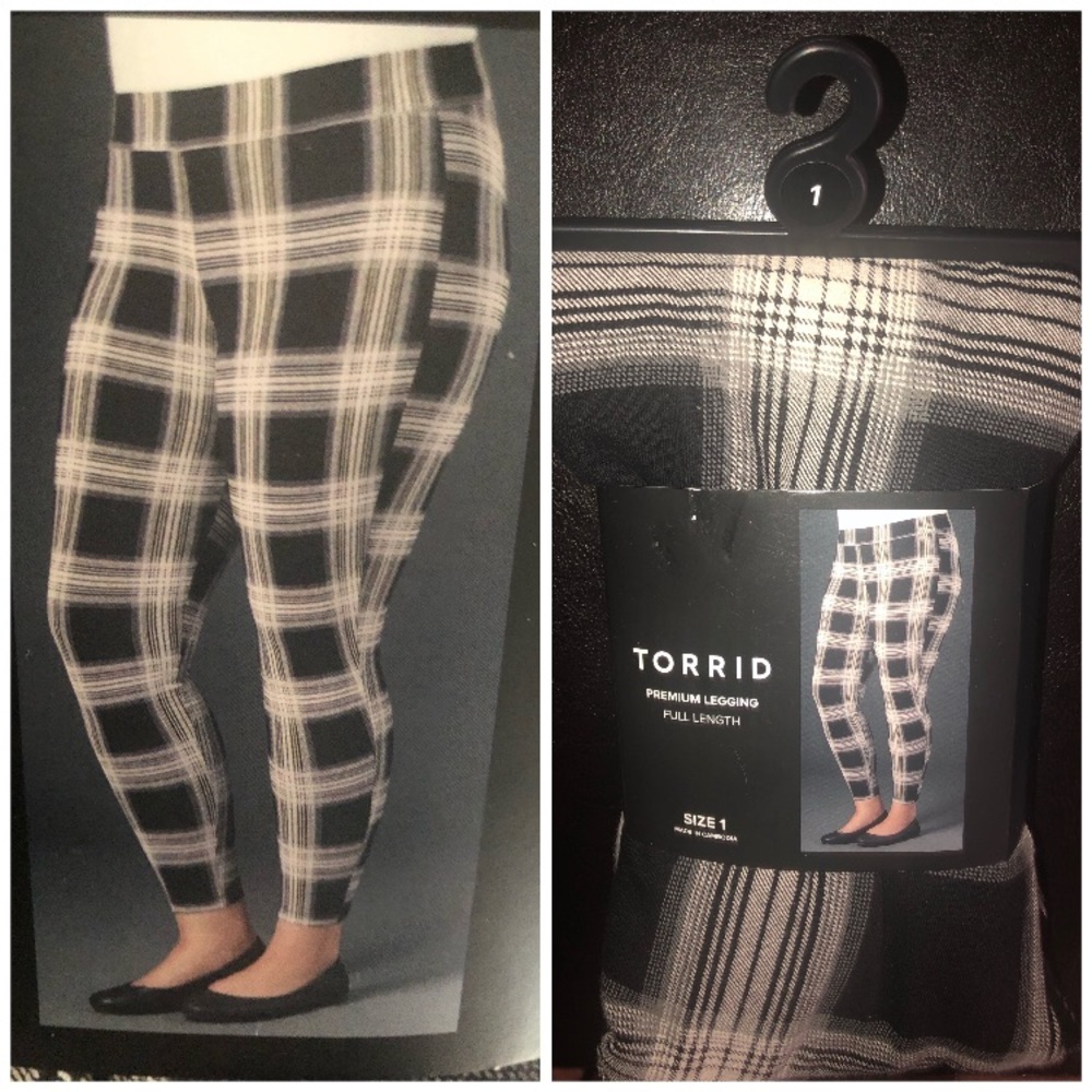 Torrid Multi-Plaid leggings size 1 and size 2.